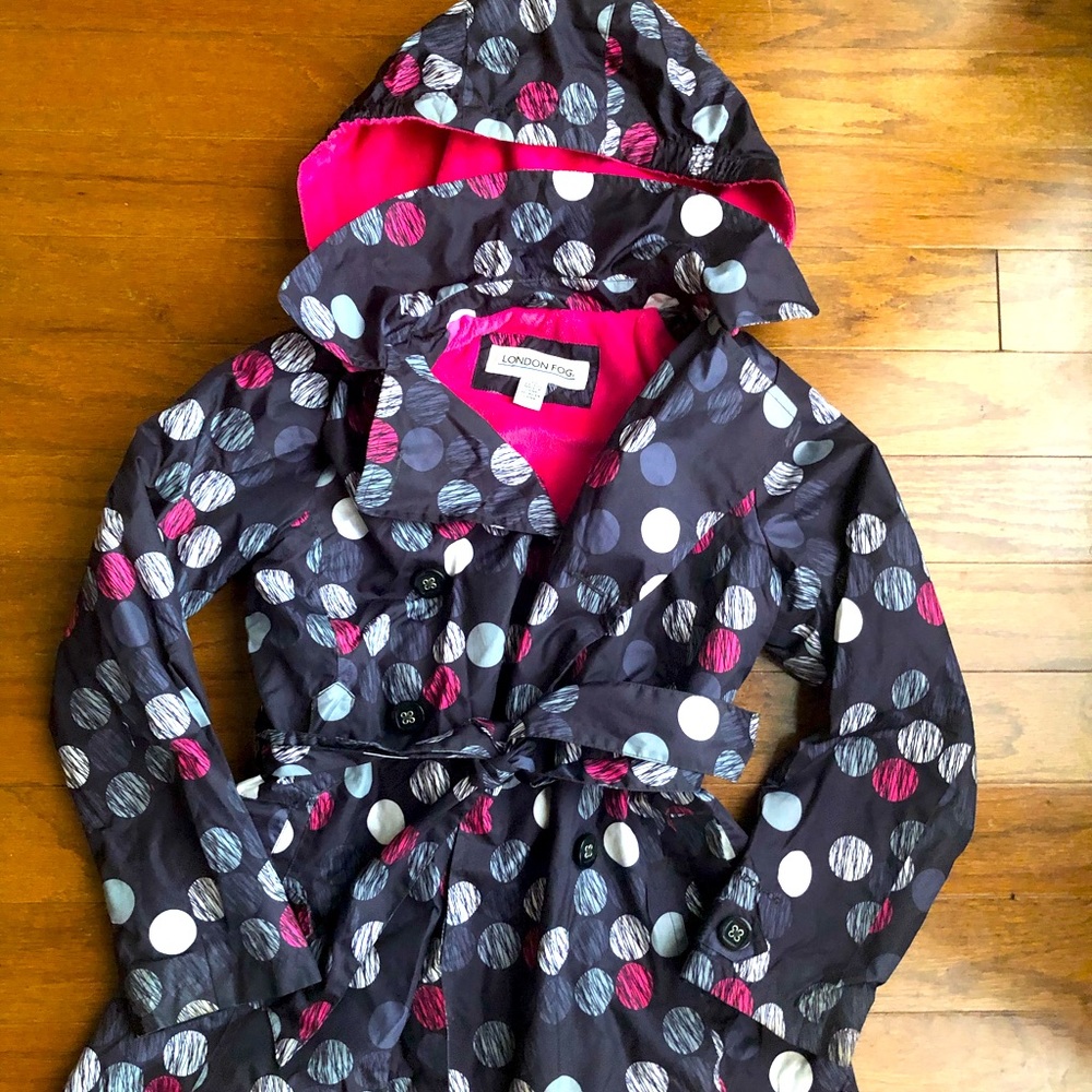 Girls’ London Fog lined raincoat